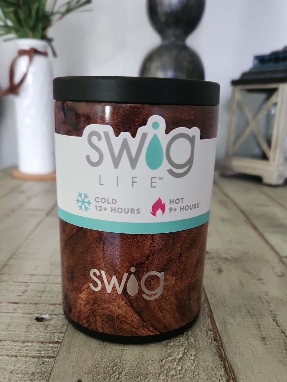 Swig Life Black Walnut Wood Design Insulated Can/Bottle Cooler